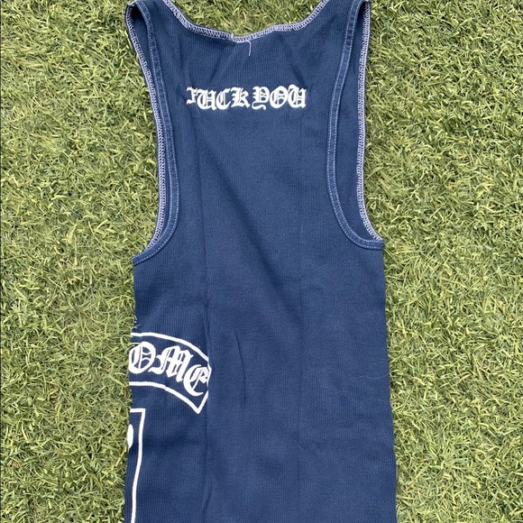 NEW LARGE Chrome Hearts F*CK YOU ribbed Tank top.